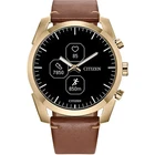 NEW  Citizen CZ Smart Hybrid Gen-2 JX2012-09E Brown Leather Smartwatch 44MM 