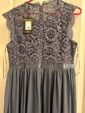 Beautiful Gray Lace Evening Gown Formal or Wedding Size 0XL