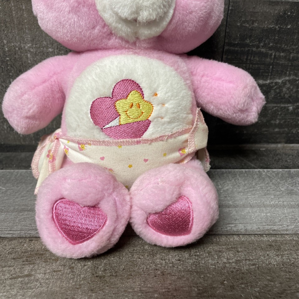 Baby Hugs Care Bear 2002 Pink wearing Diaper 10" TCFC Plush Stuffed Toy ...