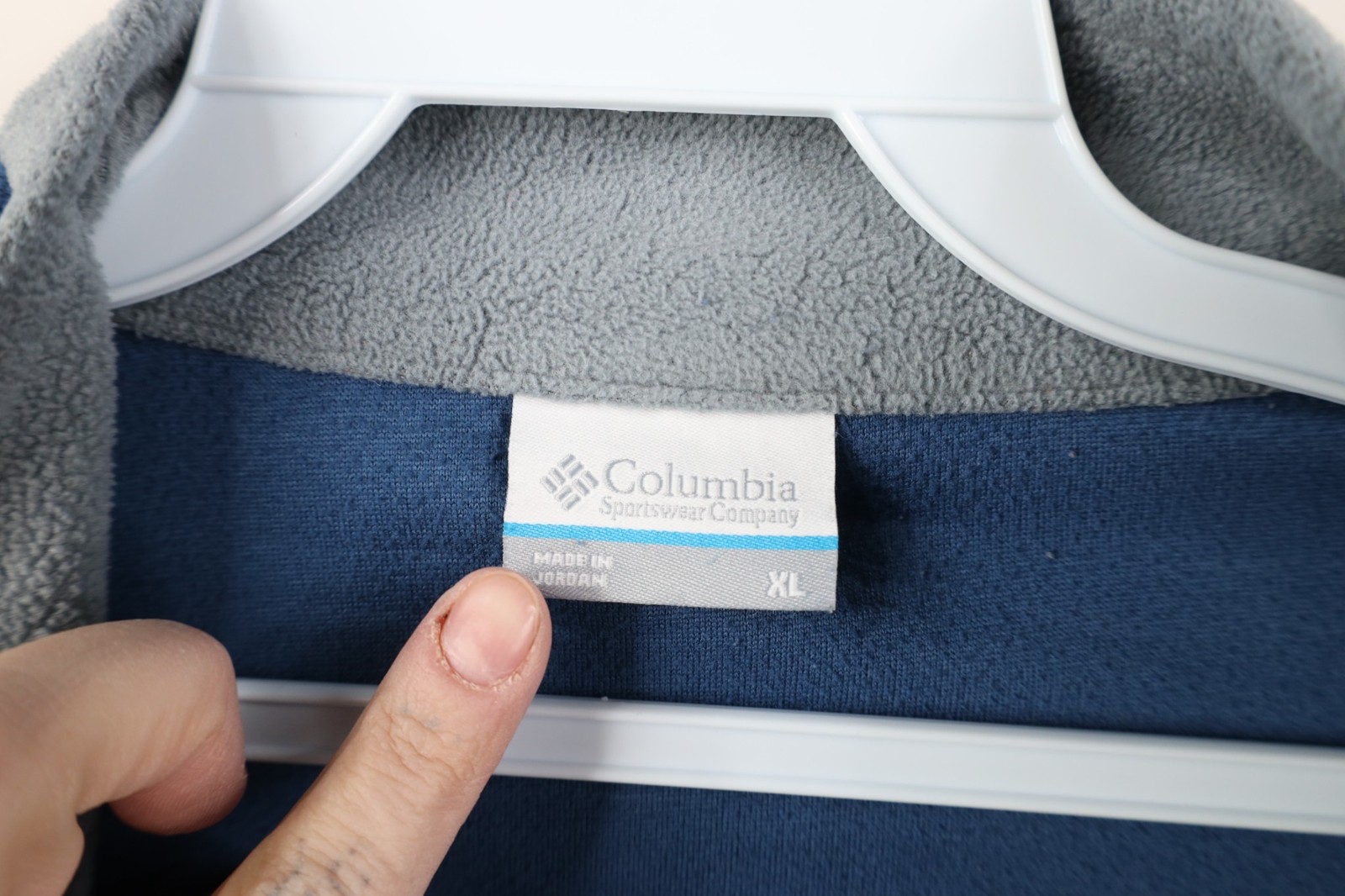 Vtg Y2K Columbia Mens XL Distressed Lightweight Fleece 1/4 Half Zip Sweater Blue thumbnail 10