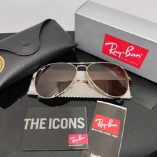 RAY-BAN RB3026, aviator sunglasses , Gold Frame/Large 62mm Brown Lens