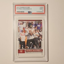 2017 Panini Score Rookie Patrick Mahomes II #403 Texas Tech Football PSA 9