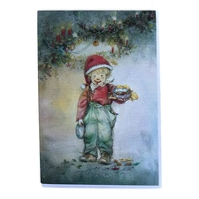 Lisi Martin 1988 Pictura Christmas Card “Do You Want a Sweet?” Envelope Vtg NOS