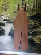 Carhartt Overalls Bibs Mens Brown 14806 Heavyweight Dbl Knee See Pics For Size