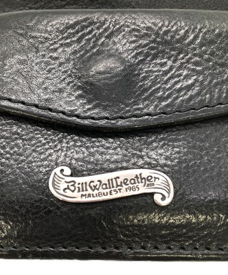 小物 BILL WALL LEATHER COIN CASE Bill Wall Leather Black Leather Silver 925 Zip-Closure