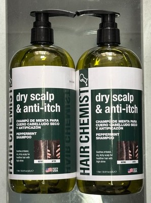 (2-Pack) HAIR CHEMIST Dry Scalp & Anti-Itch Soothing PEPPERMINT SHAMPOO 1000ml