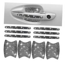 10PCS Bling Car Door Handle Anti-Scratch Sticker, Bling Car Door Glossy Black