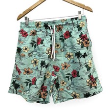 Trunks Men s Hibiscus Hawaiian Tropical Floral Swim Trunks Size Large Mesh Liner