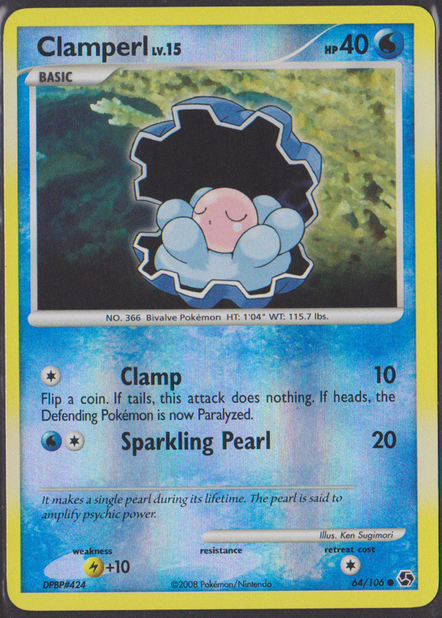 CLAMPERL 64/106 - Great Encounters - Reverse Holo - Pokemon Card