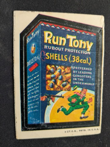 Run Tony Shells 1973 Topps 2nd Wacky Package NNO Run Tony Shells (VG) | eBay