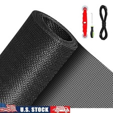 Pet Screen Door Repair Kit Durable Scratch Resistant Vinyl Coated Polyester Mesh