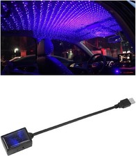 USB Car Roof Star Night Light, Portable Adjustable LED Show Violet Blue