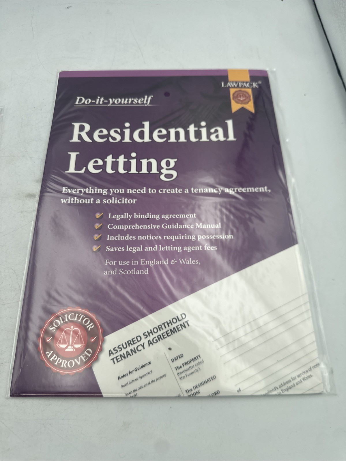 Residential Letting DIY Kit Lawpack Everything Needed Create a Tenancy Agreement