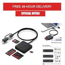 BENFEI 4-in-1 USB 3.0 & USB-C Card Reader Ada...