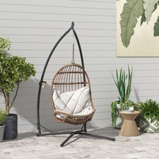 Hanging Chair Stand, Steel Egg Swing Hammock Chair Stand for Indoor Outdoor Use