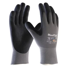 Pip Coated Gloves, Cut Level A1 ,Dipped ,Microporous Nitrile ,Foam ,M 12 PK
