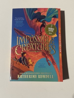 Impossible Creatures Katherine Rundell Paperback SIGNED Griffin Edition Red