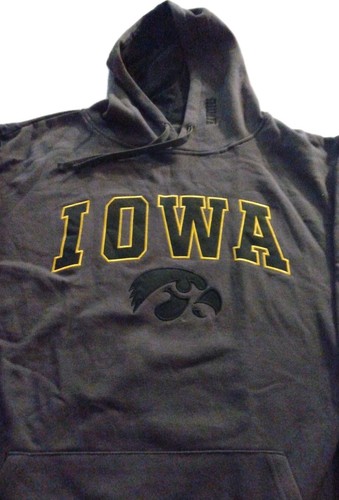 Iowa Hawkeyes anthrazit Pullover Hoodie Herren XL Bogen und Logo, genäht, neu mit Etikett - Bild 3 von 9