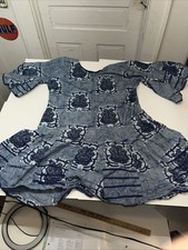 Vintage Traditional African Nigerian Dress W/ Matching Extra Fabric Preowned