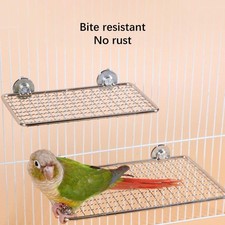 Bird Perches Platform Stainless Steel for Canaries Budgerigars Cockatiels