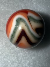 JABO Joker 1 JERK Collector Marble : Cranberry Apricot  Aventurine Swirl. .74