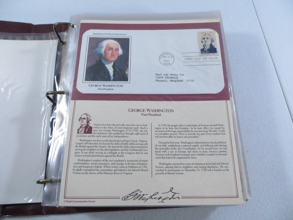 80 Presidents Of The United States First Day Cover Stamp Collection 1986 - Image 3 of 4