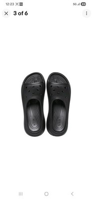 CROCS Mens CRUSH SLIDE Brand New 208731-001 UNISEX BLACK US M 9 | eBay