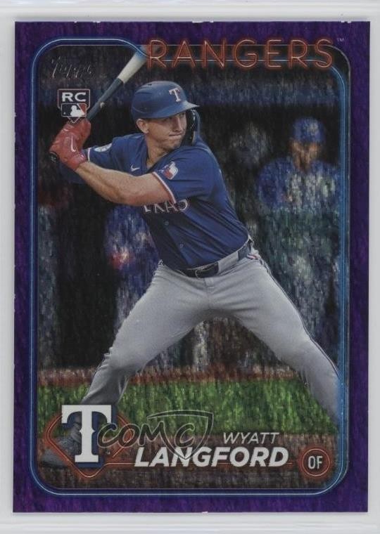 2024 Topps Update Purple Holo Foilboard /799 Wyatt Langford #US151 0at1