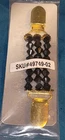 Vintage Sweater Clip Black Beads Gold Clamp Metal Costume Jewelry New In Package