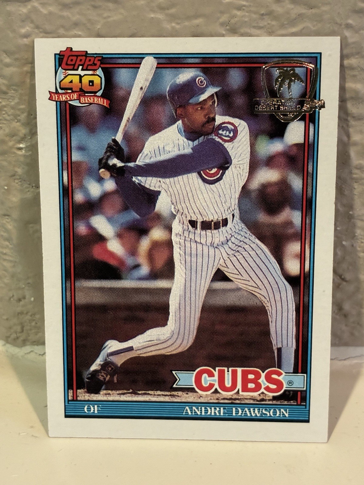 1991 Topps Desert Shield #640 Andre Dawson HOF Cubs NRMT H