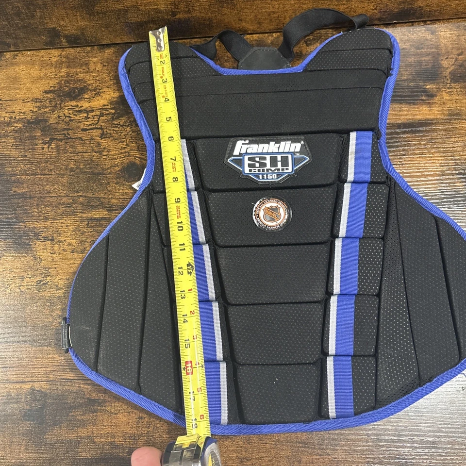 Protector de pecho Franklin SH Comp 1150 negro y azul adulto portero Foto 4 de 4