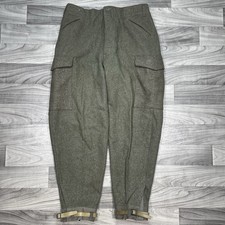 Vintage WW2 Swedish Army Pants Men 34 x 30 M39 Wool Cargo Military Trousers 1943