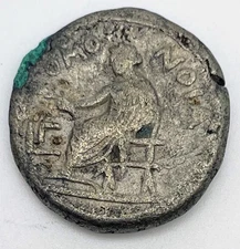 79-81 AD Titus BI Tetradrachm Yr 3 Roman Provincial Alexandria Homonoia Seated