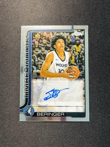 2025-26 Topps Chrome Joan Beringer #TCAR-JB Auto RC Rookie Timberwolves XV44