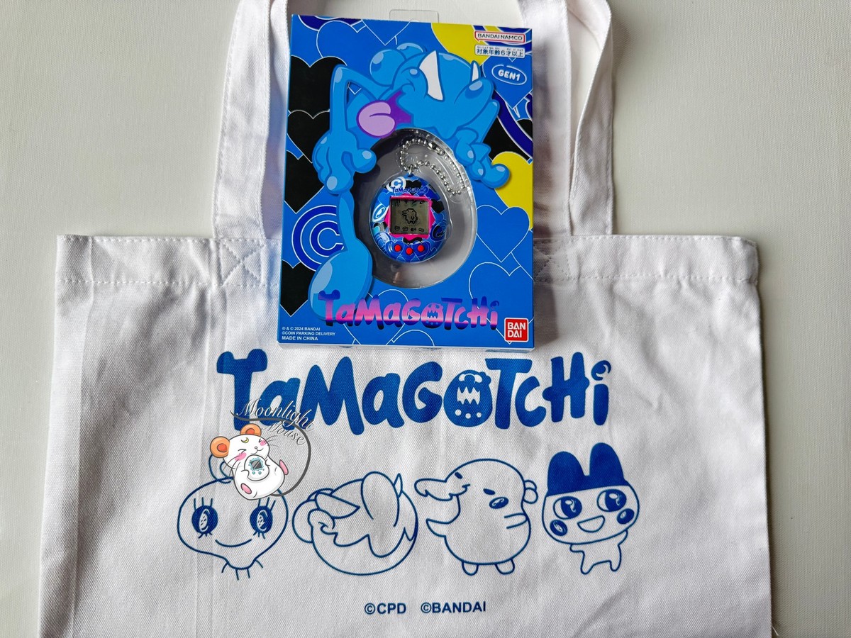 Tamagotchi Original Gen 1 P1 Blue Coin Parking Delivery + Tote Bag