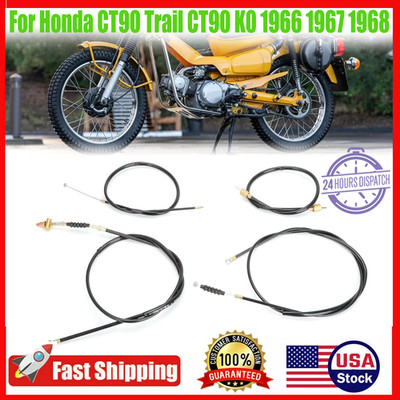 Cable Kit for Honda CT90 Trail 90 K0 1966 1967 1968 Brake Throttle Speedometer