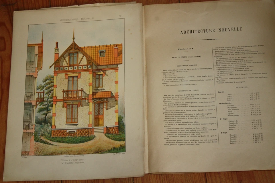 L'ARCHITECTURE NOUVELLE-CHOIX DE PETITES CONSTRUCTIONS ECONOMIQUES-1896 complet - Photo 4/4