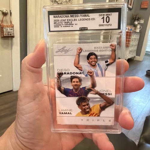 Leaf 2025 Triple Exclusive Legends Edition ELE 15 Maradona Messi Yamal Grade 10