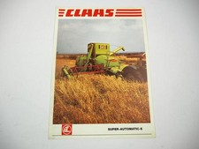 Brochure originale Claas Super Automatic S mietitrebbia trainata 1978
