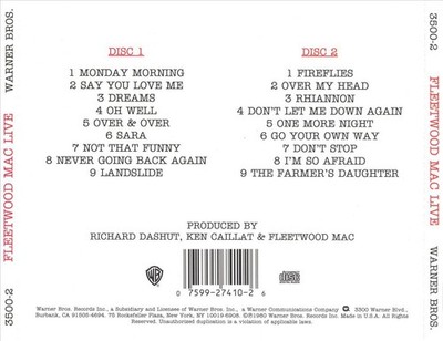 FLEETWOOD MAC - FLEETWOOD MAC LIVE NEW CD