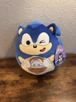 NWT Squishmallows Sonic the Hedgehog 8  Squishy Plush Holding Chao Egg Easter
