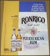2001 Ronrico Puerto Rican Rum Print Ad Advertisement Puerto Rico Salud Ron VTG