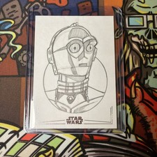 Marketplace image: 2026 Topps Chrome Star Wars Galaxy Sketch Card Auto C-3PO 1/1