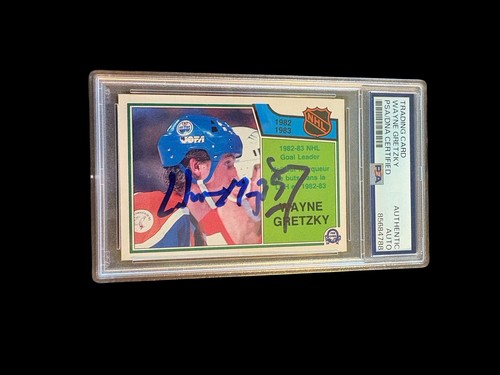 1983 O-Pee-Chee Wayne Gretzky Signed Card 215 PSA/DNA Certified Authenticated