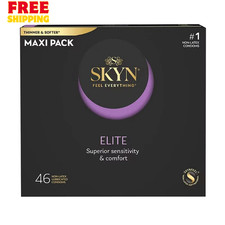 SKYN Elite Non-Latex Lubricated Condoms, 46 ct. LARGE BOX  FREE SHIPPING 