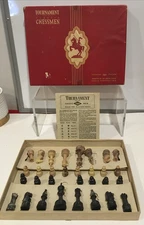 Tournament Chessmen by E.S. Lowe Staunton Pattern 805 Vintage 1945 plastic