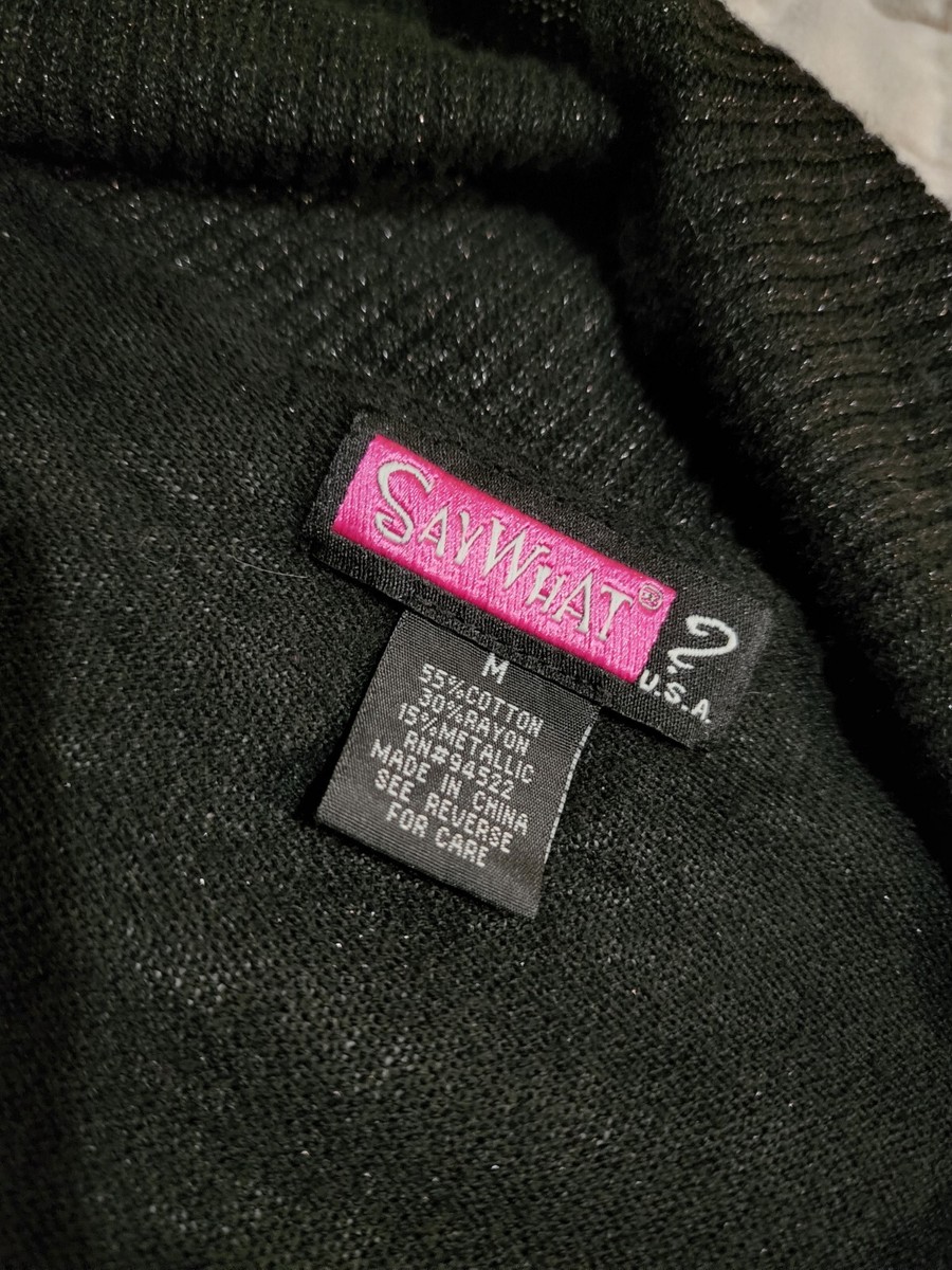 Say What Black Sparkle Cardigan Medium | eBay