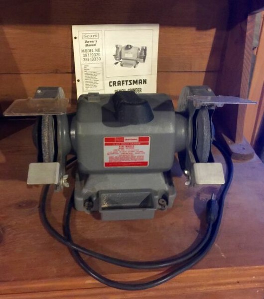 Sears Craftsman 1/4 HP Bench Grinder 6 in Wheels Model 397.19320 for