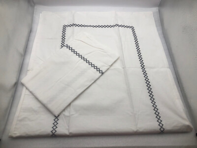Embroidered oversized King Pillowcase 53X115cm 2pcs White By Rivolta Please READ