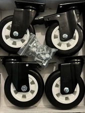 VIMA 5” CASTERS SET OF 4 — 2 LOCKING 2 FREE WHEELING